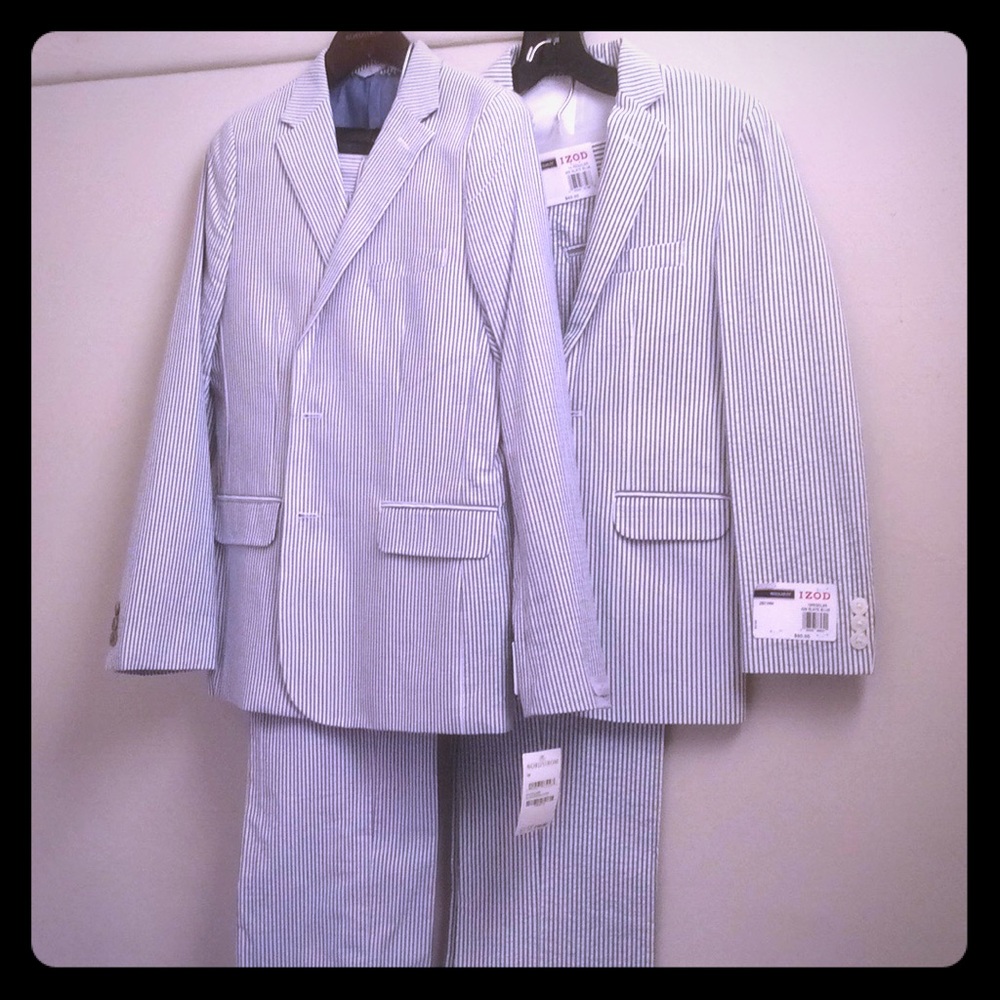 Blue striped Seersucker Suits